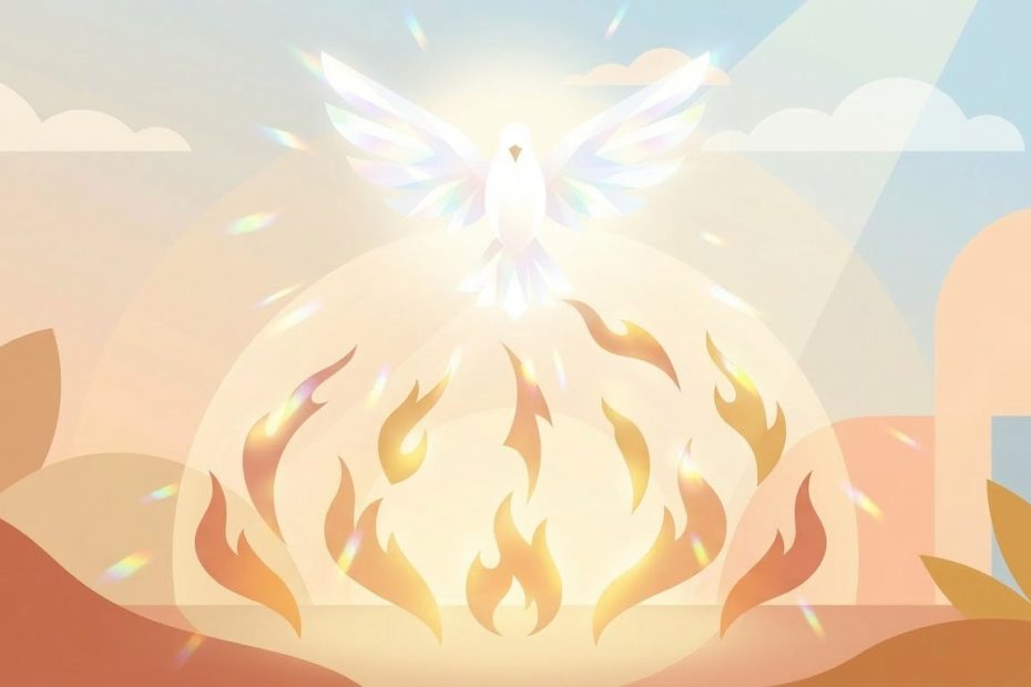 Oraciones para la protección del Espíritu Santo - Illustration prière catholique